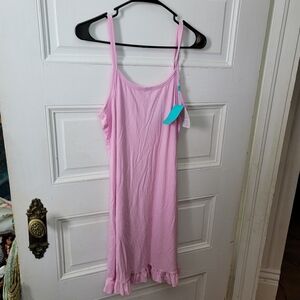 Posh Peanut Pink Girls Ruffle Hem Slip Dress